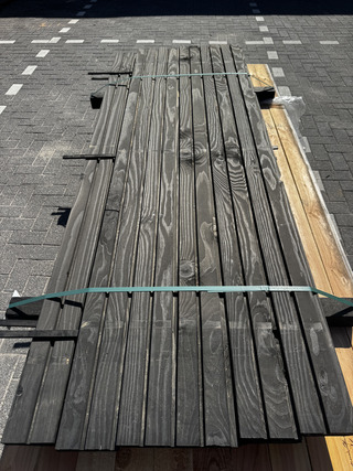 Ca. 17x Douglas Rhombus dubbel profiel – enkelzijdig